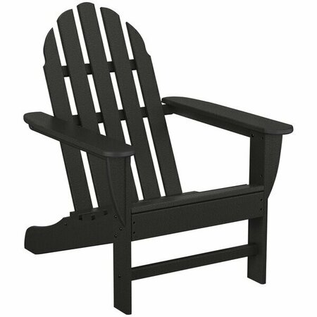 POLYWOOD AD4030BL Black Classic Adirondack Chair 633AD4030BL